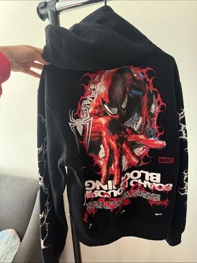 Civil Regime/Marvel Spider-Man Graphic Hoodie - Black & Red